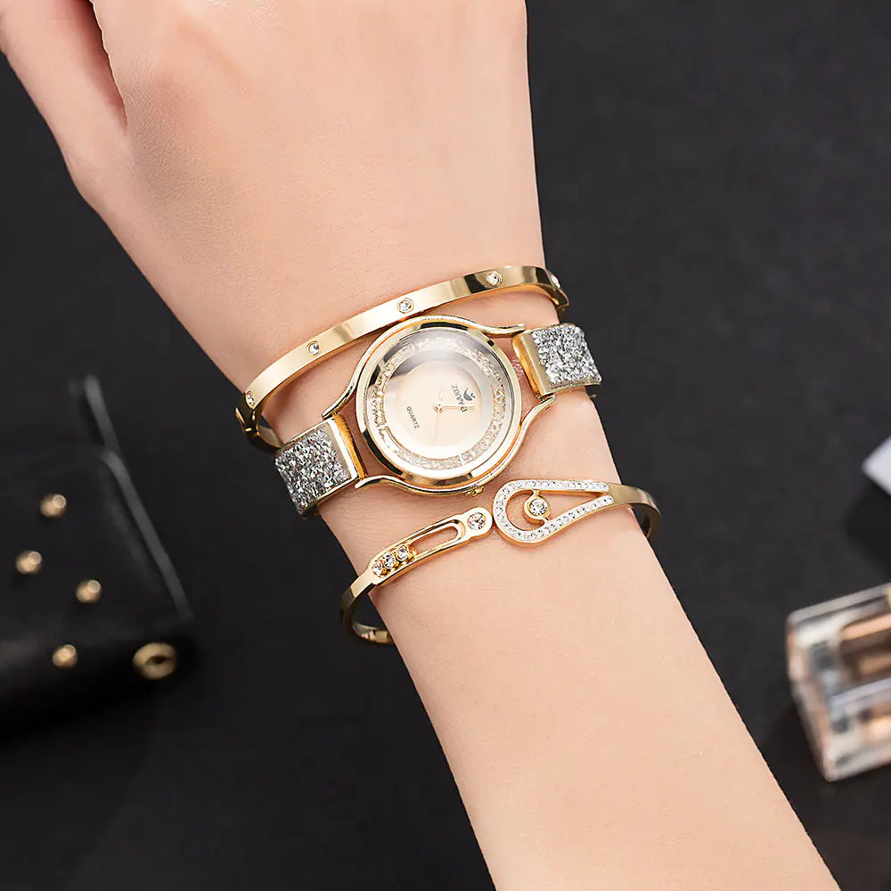 Luxury Vibrato Women's Watch Set for Fashion Models