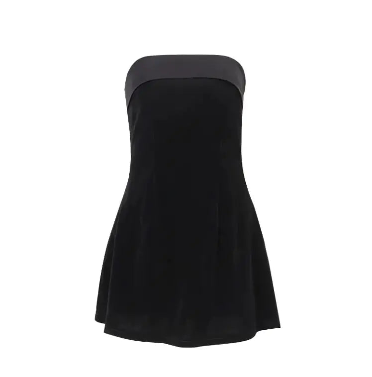 Fashion Girl Backless Off-neck Tube Top Dress Women