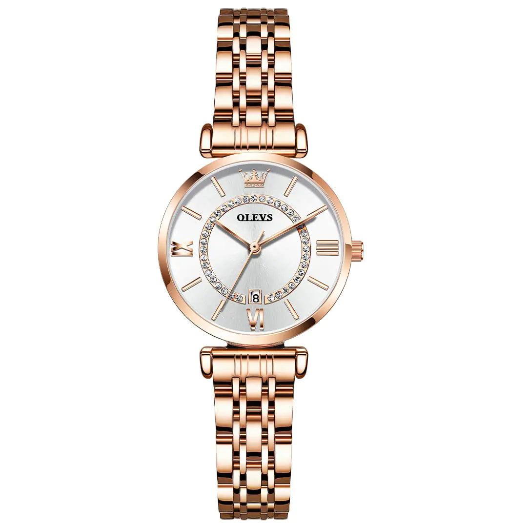 OLEVS Women's Diamond Business Dress Watch