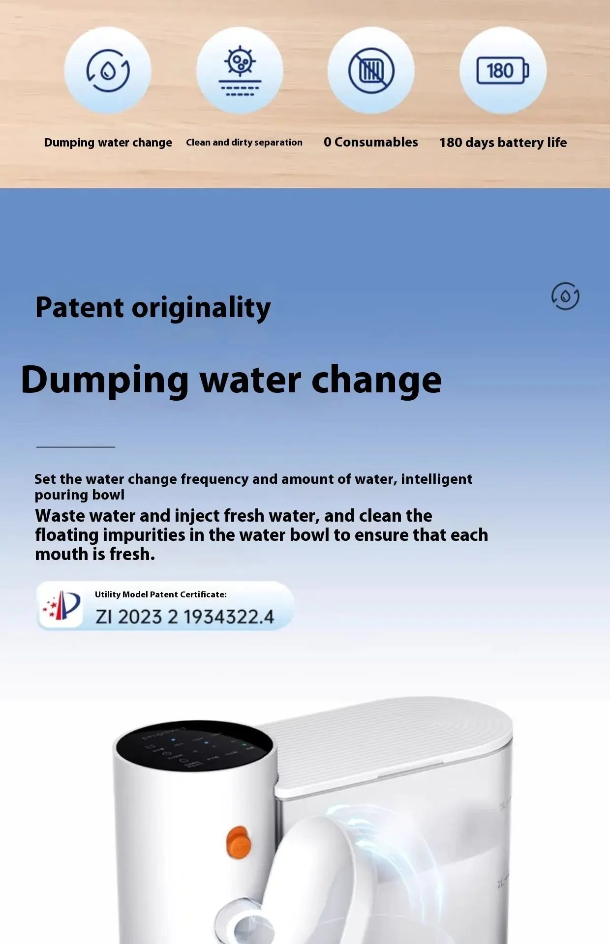 Dump Cat Rechargeable Water Fountain