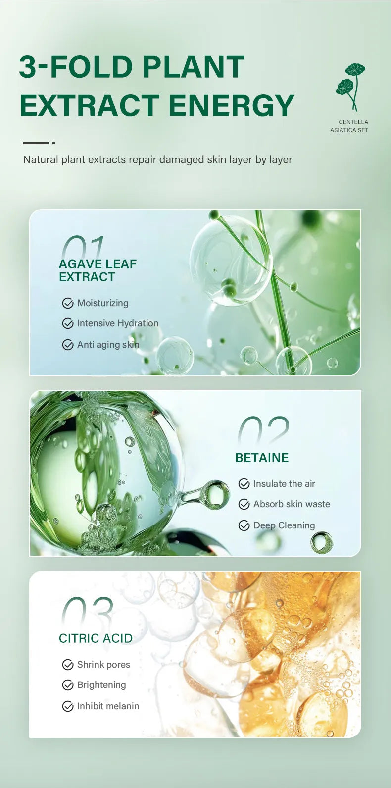 Centella 4 Piece Skin Care Set